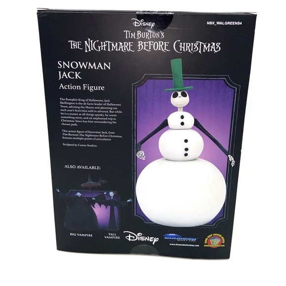 NIGHTMARE BEFORE CHRISTMAS JACK SKELETON SNOWMAN - Picture 3 of 3